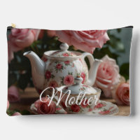 Sac à couture imprimé rose thé chou rose