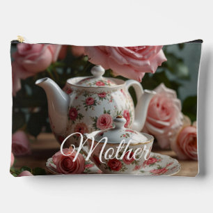 Sac à couture imprimé rose thé chou rose