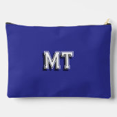 Sac à crayons bleu fermeture éclair monogrammé pou (Verso)
