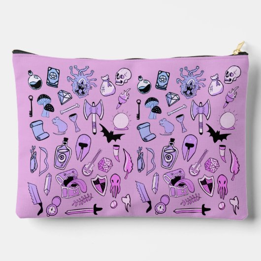 Sac à dés - Motif RPG (rose) (Verso)