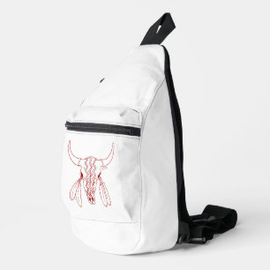 Sac à dos à bandoulière blanche Red Ghost Dance Bu