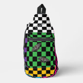 Sac à dos à carreaux multicolores HAMbyWG (Recto)