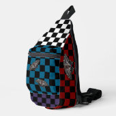 Sac à dos à carreaux multicolores HAMbyWG (Coin droit)