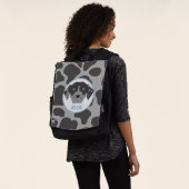 Sac à dos à chien tacheté gris (Porté)