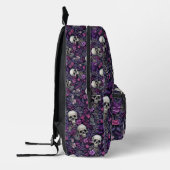 Sac à dos à crânes et fleurs violettes (Gauche)