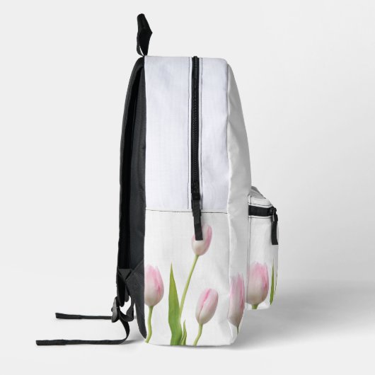 Sac à dos à fleurs de tulipe blanche (Gauche)