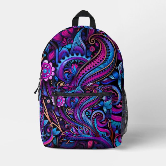 Sac à dos à motif floral Abstrait (Recto)