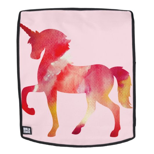 Sac À Dos Abat-jour licorne aquarelle (Devant amovible)