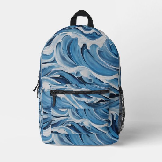 Sac à dos Abstrait Ocean Waves (Recto)