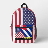 sac à dos américain / cubain, patriotique, nom / D (Recto)