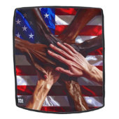 Sac À Dos American Flag with hands from various Americans (Devant amovible)