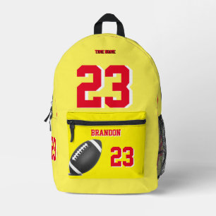 sac à dos American Football sacs rouges jaunes