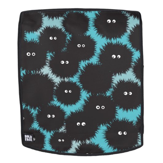 Sac À Dos Amusant monstres noirs moelleux (Devant amovible)