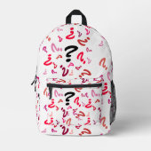 Sac à dos (ao) - Points d'interrogation en rouge (Recto)