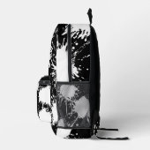 Sac à dos artistique moderne - Blanc & Noir (Droite)