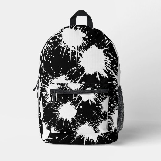 Sac à dos artistique moderne - Blanc & Noir (Recto)