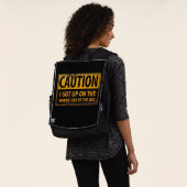 Sac À Dos ATTENTION, je me suis levé du mauvais côté du pann (Porté)