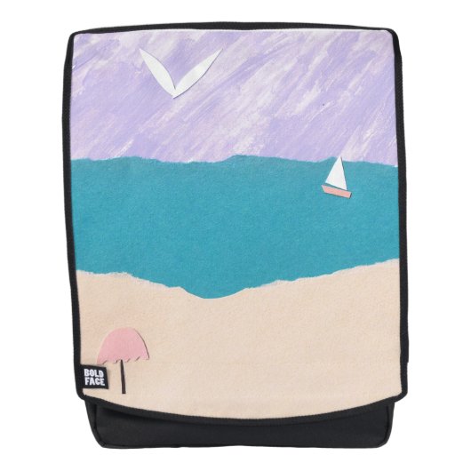 Sac à dos avec Beach et Ocean Design (Devant)