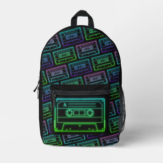 Sac À Dos Avec Motif De Cassette Multicolore Néon