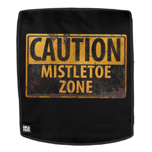Sac À Dos Avertissement Zone Mistletoe Danger Noël Kiss (Devant amovible)