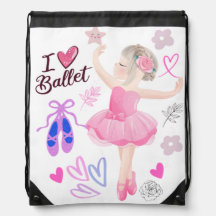 Sac à dos Ballerina Girl's Drawstring