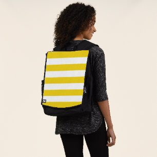 Sac À Dos Bandes Jaunes, Blancs, Motif rayé