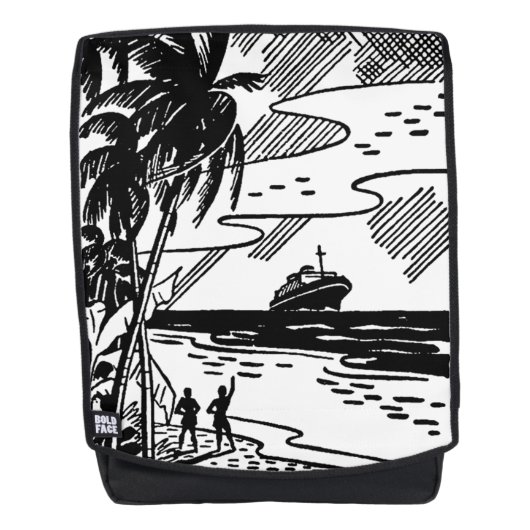 Sac À Dos Bateau de croisière rétro (Devant)