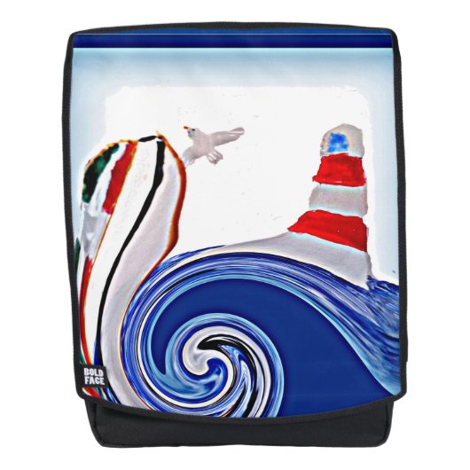 Sac À Dos Bateau de voile phare nautique (Devant)