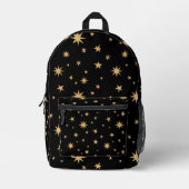 Sac à dos Black and Gold Stars - Motif étoilé (Recto)