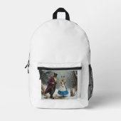 Sac à dos blanc Alice d'hiver (Recto)