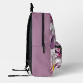 Sac à dos blanc Lavande Fleurs (Gauche)