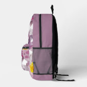 Sac à dos blanc Lavande Fleurs (Droite)