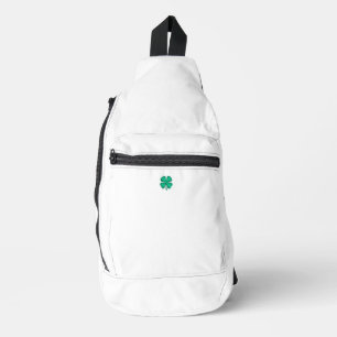 Sac à dos blanc Trèfle irlandais Lucky 4 Leaf