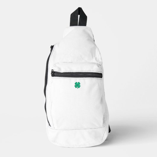 Sac à dos blanc Trèfle irlandais Lucky 4 Leaf (Recto)