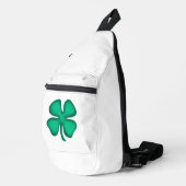 Sac à dos blanc Trèfle irlandais Lucky 4 Leaf (Coin droit)