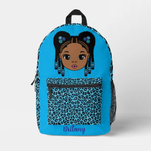 Sac à dos bleu imprimé personnalisé pour bébé fill