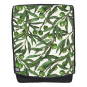Sac À Dos Branches d'olive sur blanc (Devant)