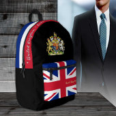 sac à dos British Flag, Royaume-Uni, noir