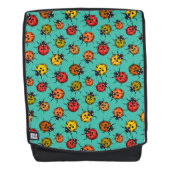 Sac À Dos Bugs colorés sur turquoise (Devant)