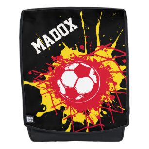 Sac À Dos But de football personnalisé rouge noir