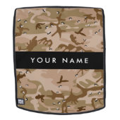 Sac À Dos Cailloux de camouflage du désert, Votre nom, Perso (Devant amovible)