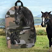 Sac à dos Camo Nom Chevaux Noirs