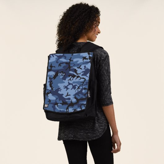 Sac À Dos Camouflage Bleu Marine, Militaire, Armée (Porté)