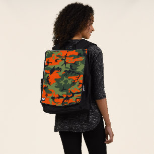 Sac À Dos Camouflage orange et vert, Militaire, Armée
