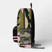 Sac à dos Camouflage rose et vert pour fille (Droite)