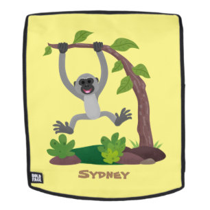 Sac À Dos Caricature de bande de gibbon joyeux