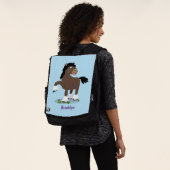 Sac À Dos Caricature de cheval de trait de Cute Clydesdale (Porté)