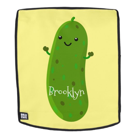 Sac À Dos Caricature de cornichon joyeux (Devant amovible)