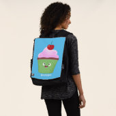 Sac À Dos Caricature de cupcake joyeux (Porté)