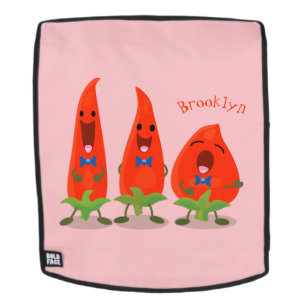 Sac À Dos Caricature de piments chantants mignons